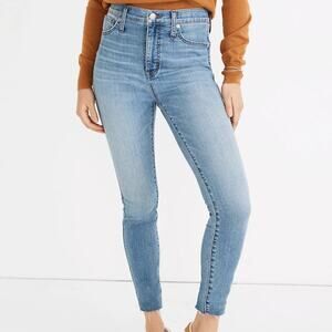 Madewell 10" High-Rise Skinny Jeans Raw-Hem Edition Size 24